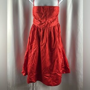 Moulenette Soeurs Anthropologie pleated bodice strapless mini dress 4